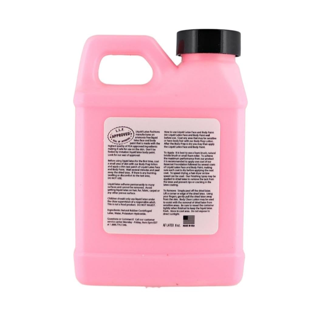 Fluorescent Pink 8 Oz - Liquid Latex Face and Body Paint, Black Light UV Reactive GLOW, Ammonia Free, Pink Panther, Cheshire Cat, Perfect Beauty & Personal Care Liquid Latex Fashions