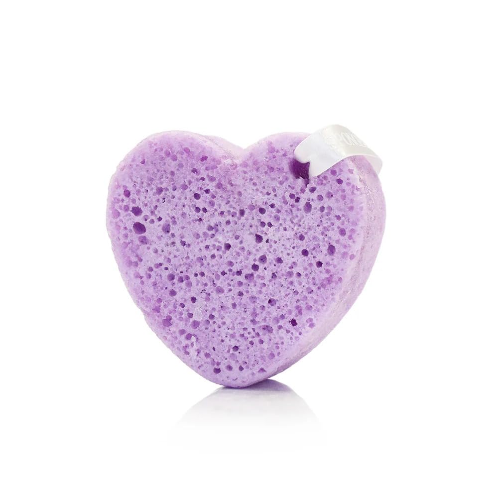 Spongellé Beloved Lily Heart Bath Sponge - Built-in Body Wash & Body Scrubber, Shower Loofah Sponge for Women - 20+ uses Beauty and Personal Care SPONGELLÉ