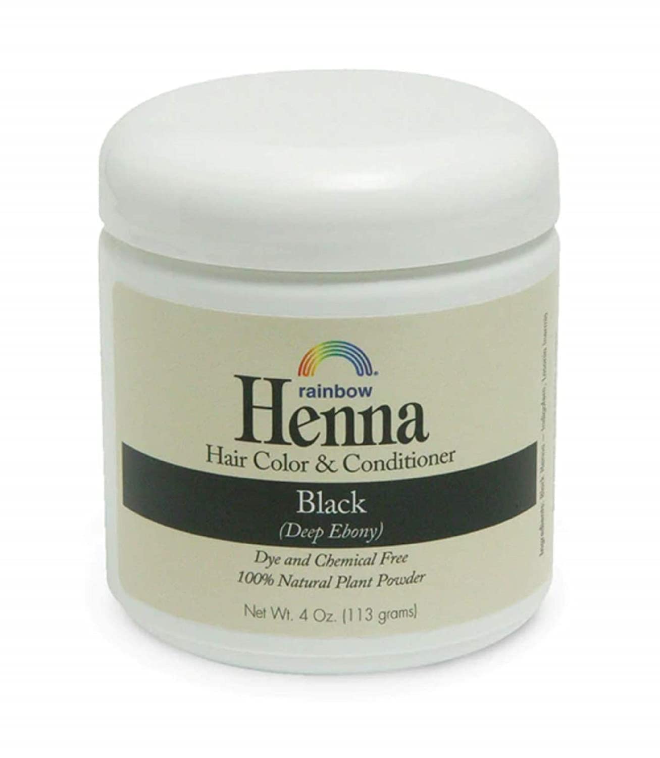 Rainbow Research Henna Hair Color and Conditioner, Persian Black Deep Ebony, 4 Ounce Beauty & Personal Care Rainbow Research