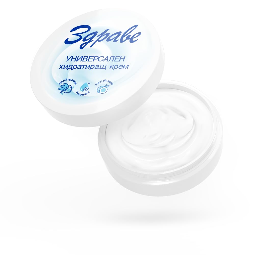 Health Universal Moisturizing Face Cream with Rice Proteins, Coconut Oil and Vitamin E - Paraben Free 145ml by Aroma Beauty & Personal Care ZDRAVE
