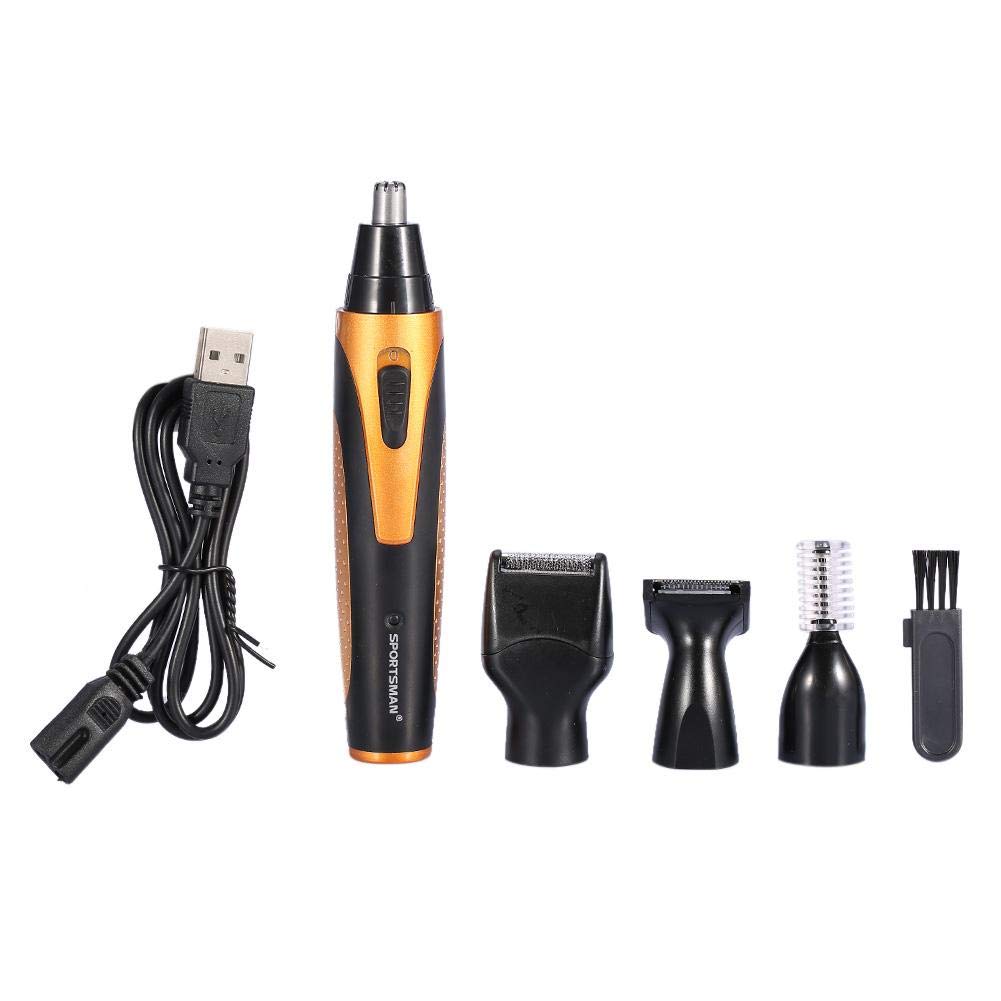 Mens Hair Trimmer Kit, 4 in 1 Rechargeable Nose Hair Stubble Beard Ear Eyebrow Shaver for Beauty and Personal Care FILFEEL