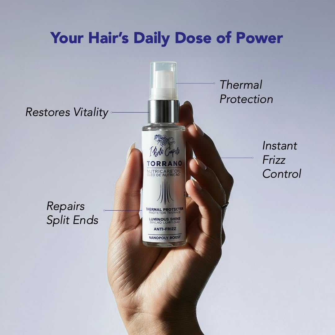 I Belli Capelli NutriCare Hair Oil - Nourishing Repair Serum for Frizzy, Dry & Damaged Hair - Strengthens, Adds Shine, and Provides Heat Protection Beauty & Personal Care I Belli Capelli