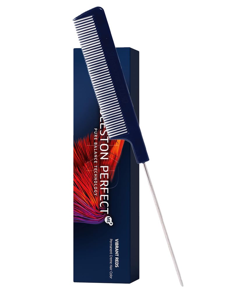 Koleston Perfect ME+ 44/65 Intense Medium Brown/Violet Red-Violet Hair Color | Permanent Creme Hair Dye 2oz and M Hair Designs Tail Comb (Bundle) Beauty & Personal Care M Hair Designs