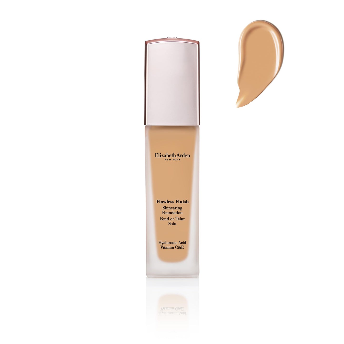 Elizabeth Arden Flawless Finish Skincaring Foundation with Hyaluronic Acid, Vitamin C & E, 320N (Medium skin with neutral undertones), 1 fl. oz. Beauty & Personal Care Elizabeth Arden