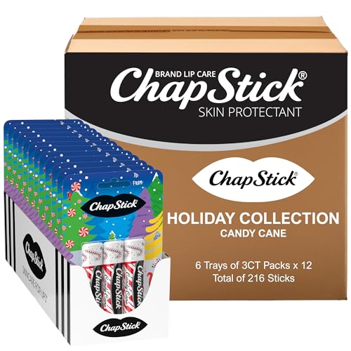 ChapStick Bulk Lip Balm Candy Cane, Lip Care Tubes, 0.45 oz, 216 ct case Beauty and Personal Care ChapStick