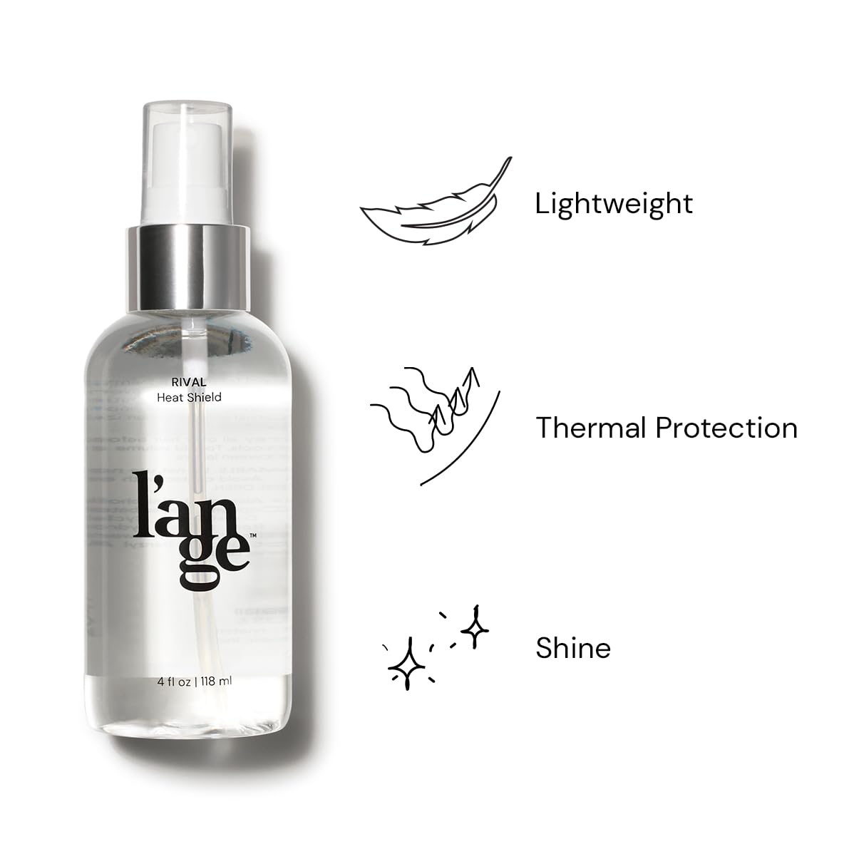 L'ANGE HAIR Rival Heat Shield | Heat Protection Spray for Hair | Prevents Frizz and UV Damage | Lightweight Thermal Protectant Spray | Adds Shine Beauty & Personal Care L'ANGE HAIR