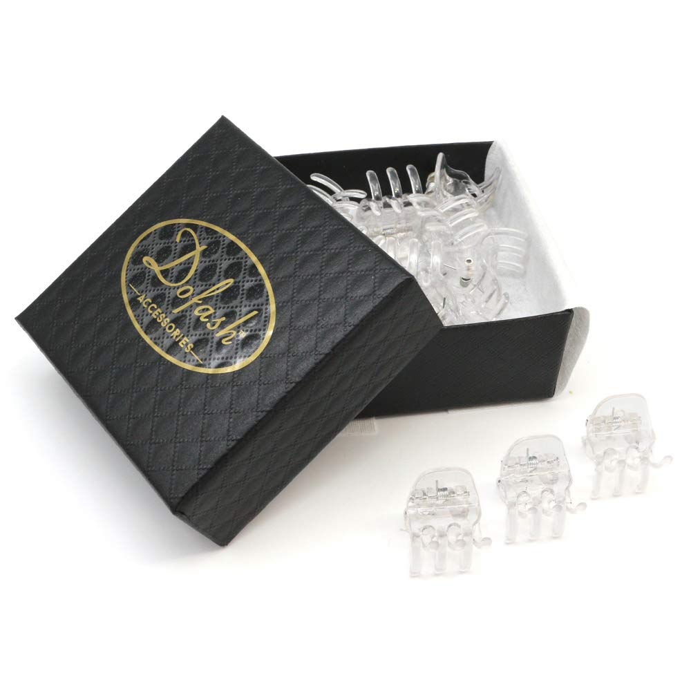 Dofash 12Pcs(Clear) Small Mini Hair Claw Clips Plastic 1.8Cm Hair Accessories For Girls Beauty & Personal Care Dofash