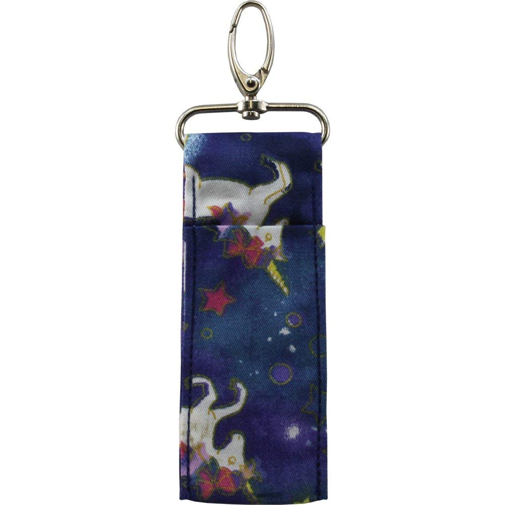2 UNICORN Patterned Material Lip Balm Holsters LIPSTICK HOLDERS WITH Metal Clip Beauty and Personal Care Birdz