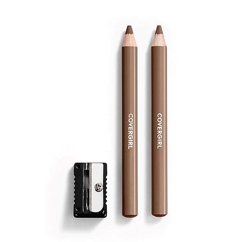 COVERGIRL - Easy Breezy Brow Fill + Define Brow Pencil, Sharpener Included, Long-Lasting, Deeply Pigmented, Blendable Formula, 100% Cruelty-Free Beauty & Personal Care COVERGIRL