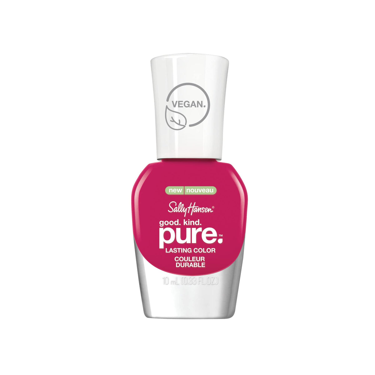 Sally Hansen Good. Kind. Pure. Nail Polish | Plant-Based, Vegan, 16-Free Formula | Opaque, Shiny | 291 Passion Flower | Bright Pink Nail Color Beauty & Personal Care Sally Hansen