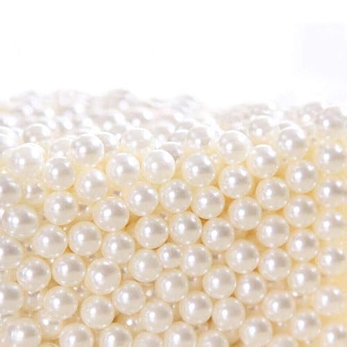 Makeup Beads for Brushes, Art Faux Pearls, HBlife 1100-Piece Round Pearl Beads to Hold Makeup Brush, Lipstick, Mascara, Eyeliner, 8mm (Beige) Beauty & Personal Care HBlife