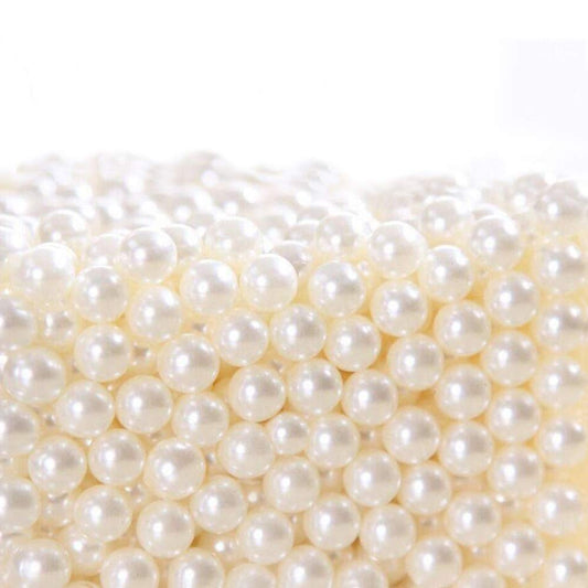 Makeup Beads for Brushes, Art Faux Pearls, HBlife 1100-Piece Round Pearl Beads to Hold Makeup Brush, Lipstick, Mascara, Eyeliner, 8mm (Beige) Beauty & Personal Care HBlife