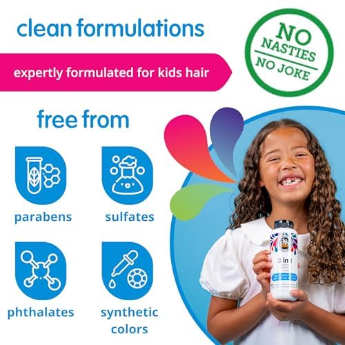 SO COZY Kids Shampoo, Conditioner & Body Wash, Gentle 3-in-1, 10.5 Fl Oz