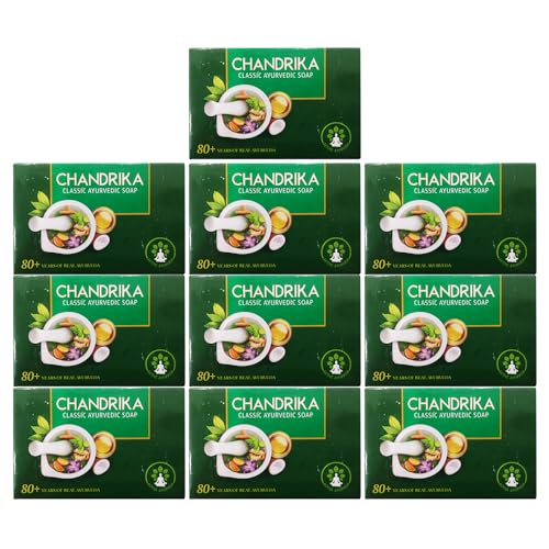 Chandrika Soap Ayurvedic Herbal And Vegetable Oil Soap - 2.64 Oz - Case Of 10 Beauty & Personal Care Chandrika