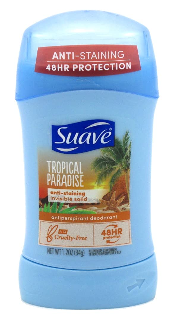 Suave Deodorant 1.2 Ounce 48Hr Tropical Paradise Invisible (Pack of 2) Beauty and Personal Care Suave