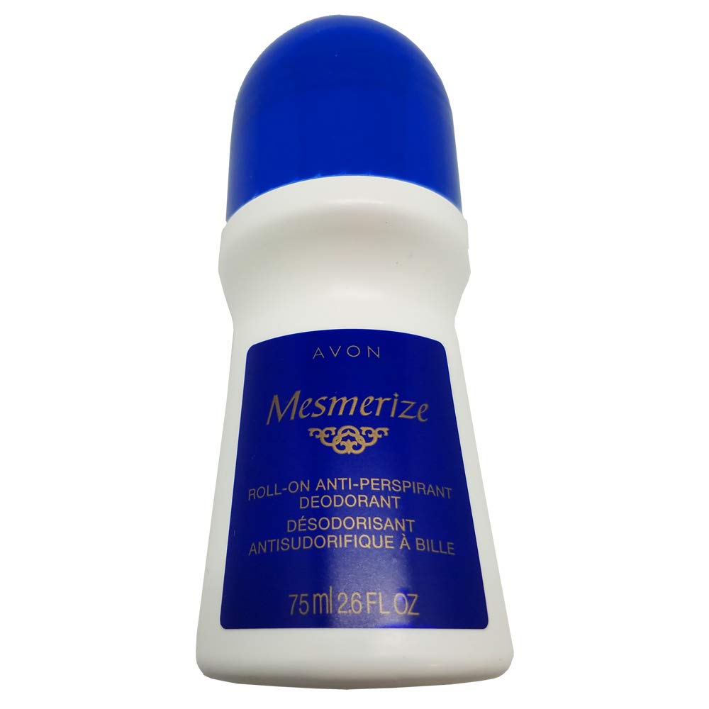 Avon Mesmerize Roll-on Deodorant. For Men. Quick-drying, Non-whitening, Anti-stain formula. 24-Hour Odor and Wetness Protection. 2.6 Fl oz / 75 ml. Beauty and Personal Care AVON