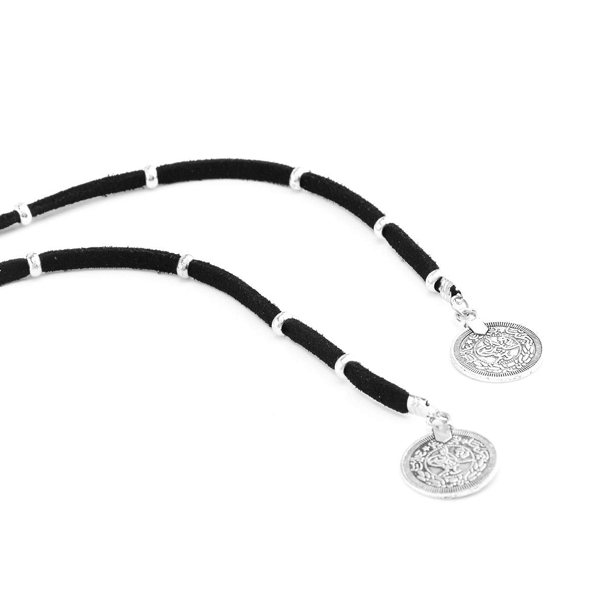 DoubleNine Bohemian Wrap Choker Layered Necklace Retro Vegan Suede Lariat Beach Accessories with Coin Tassels for Women Girls Beauty & Personal Care Doubnine