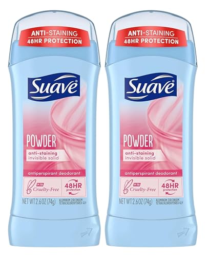 Suave Deodorant 2.6 Ounce 24Hr Powder Invisible Solid (76ml) (2 Pack) Beauty and Personal Care Suave