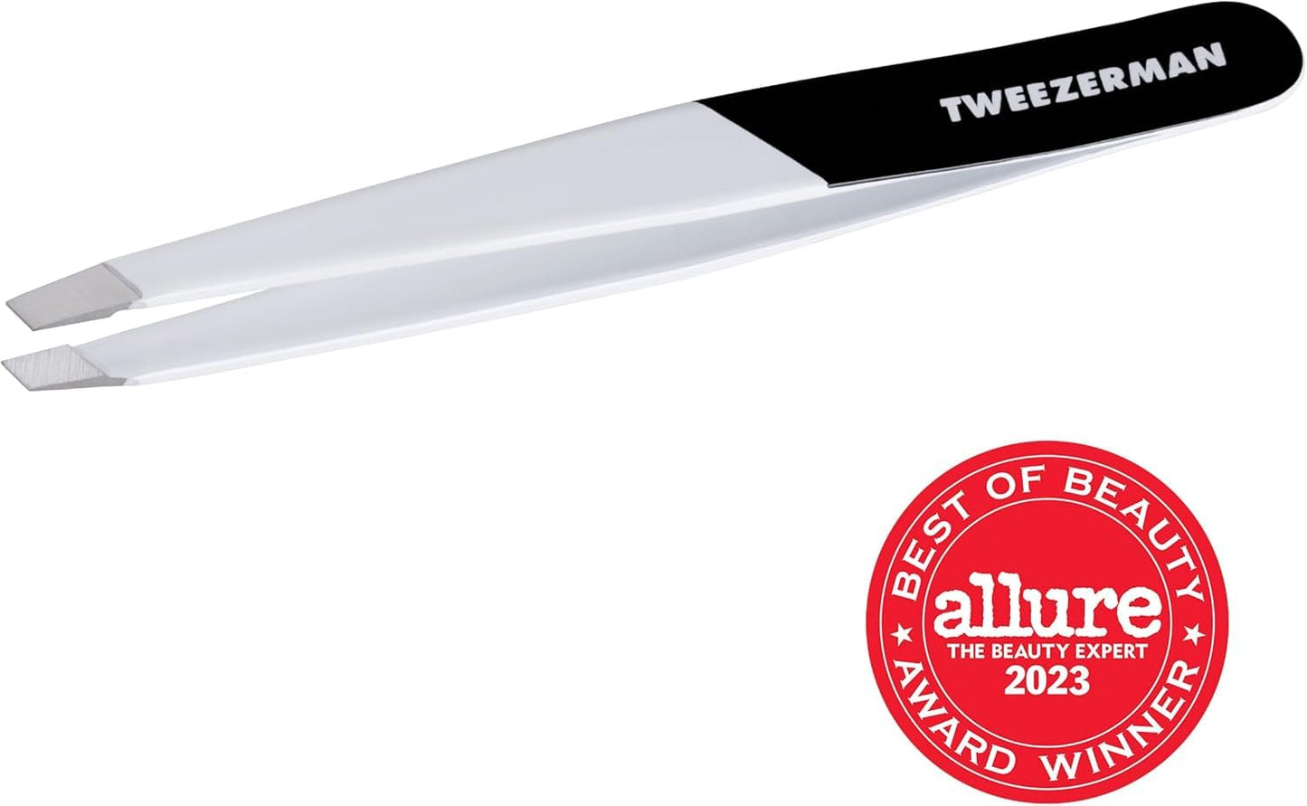 Tweezerman Stainless Steel Slant Tweezer - Eyebrow Tweezers for Women and Men (Midnight Strike) Beauty & Personal Care Tweezerman
