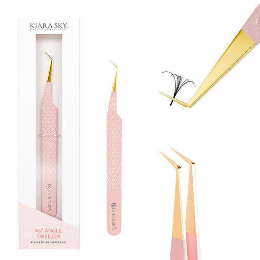 KIARA SKY LASH Tweezer for Eyelash Extensions - Precision Fiber Tip Grip - Volume, Mega Volume, and Lash Removal Fills - Comfortable Ergonomic Design Beauty and Personal Care KIARA SKY