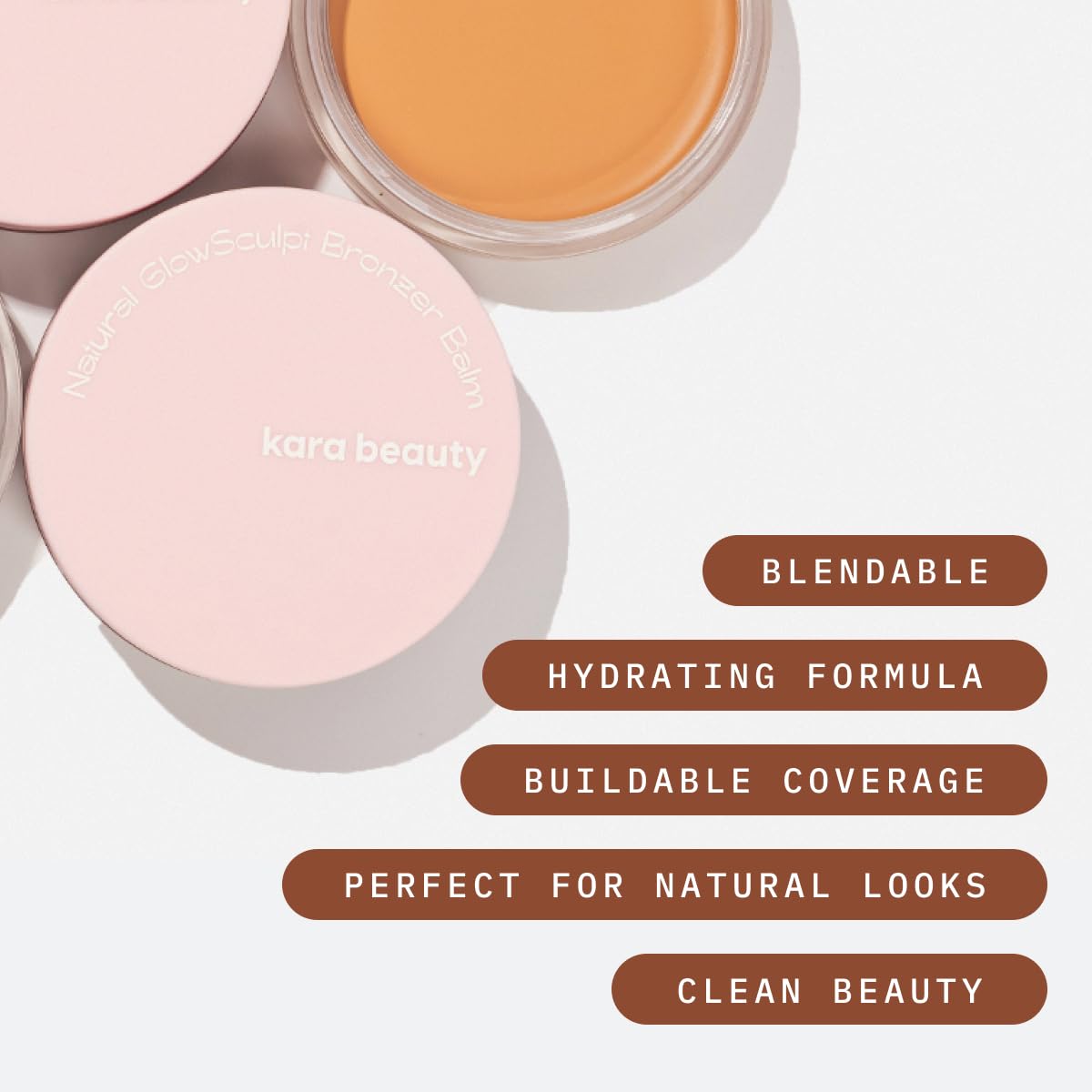 Kara Beauty Natural Glow Sculpt Bronzer Balm with Creamy Buildable Coverage, Hydrating Face Balm with Vitamin E, Lightweight Cream Bronzer for Natural Beauty & Personal Care Kara Beauty