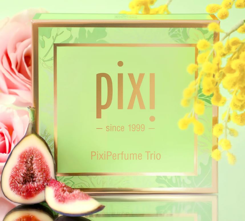 Pixi Beauty PixiPerfume Eau de Parfum Gift Trio, Layerable Rose, Fig and Mimosa Fragrance Set for Women, Travel Size Perfume, 3 x 0.5 fl oz Beauty & Personal Care Pixi