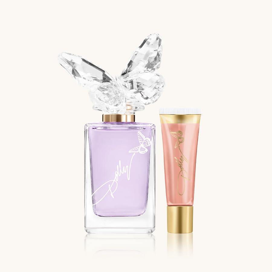 SCENT BEAUTY Dolly Parton Smoky Mountain Eau de Toilette and Lip Gloss - Fruity Floral Perfume for Women with Tiger Orchid, Tonka & Cashmere Woods Beauty & Personal Care SCENT BEAUTY