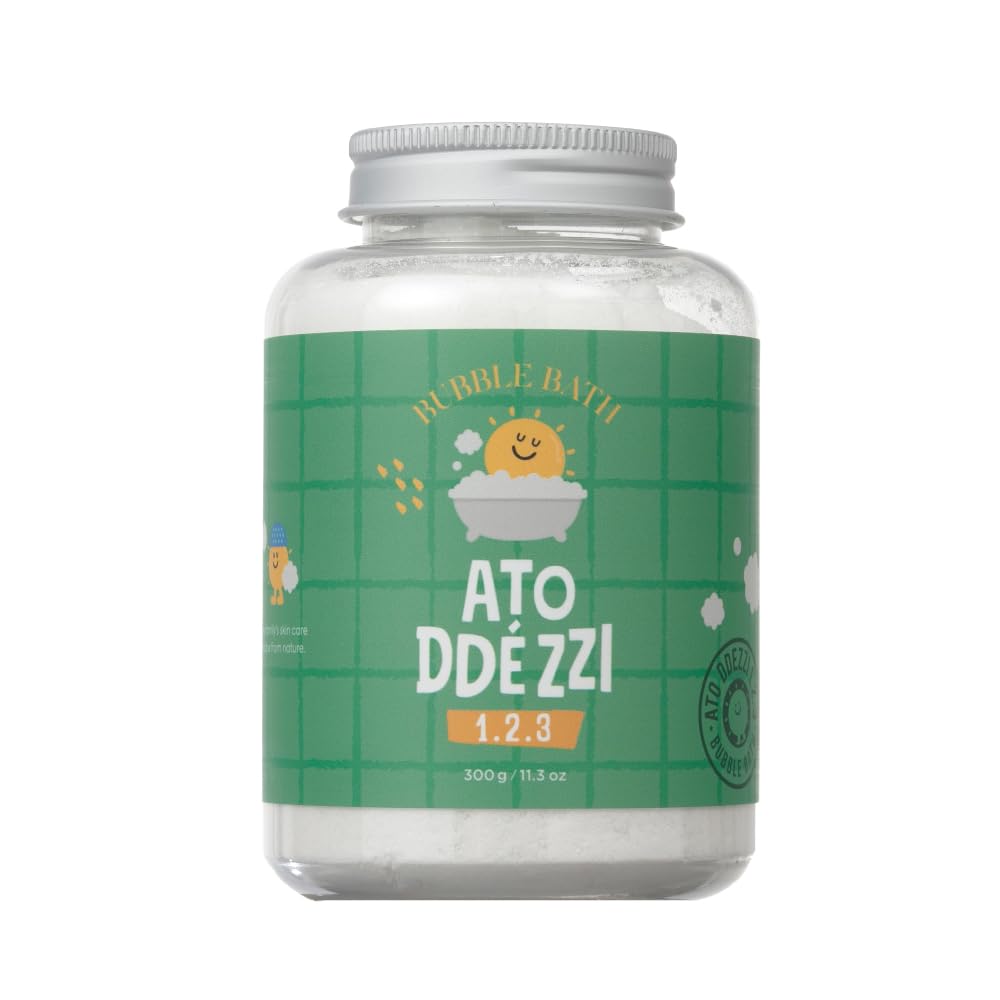 Atoddézzi 123 Bubble Bath Powder 300g/11.30oz. Natural Rich Foam Bubble, Hot Bath, EWG Green, Moisture and Nutrients, for All Ages from Children Beauty and Personal Care atoddézzi