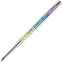 PANA Kolinsky 3D Acrylic Nail Brushes with Liquid Glitter Handle - For Professional Acrylic Powder Liquid Manicure Pedicure (Rainbow Color, Size #5) Beauty & Personal Care PANA