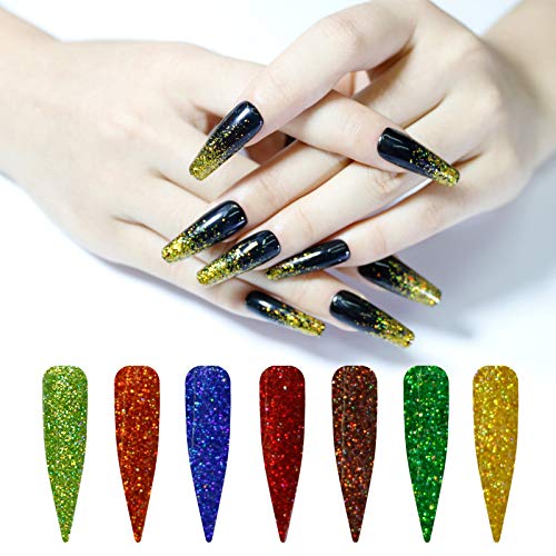 XICHEN 24 Colors Nail Art Make Up Glitter Shimmer Dust Powder Decoration Beauty & Personal Care XICHEN