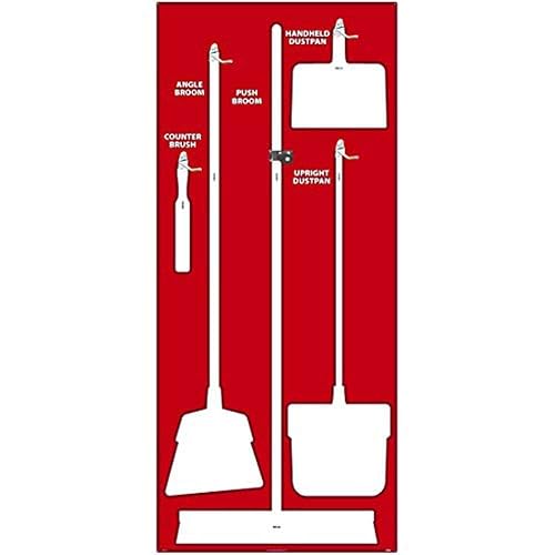 NMC SB106AL 5S Janitorial Shadow Board, Red/White, 68"X30", Heavy-DutyAluminum (Tools Sold Separately) Beauty & Personal Care NMC