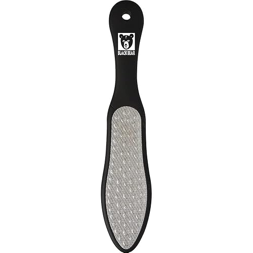 ForPro Black Bear Stainless Steel Pedicure File, Callus Remover Foot File, Double-Sided Professional Quality Tool for Heels and Feet, 10.5’’ L Beauty & Personal Care ForPro Professional Collection