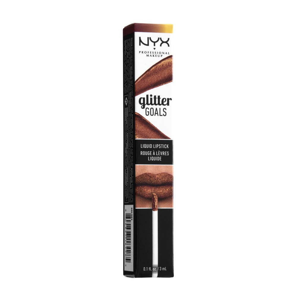 NYX PROFESSIONAL MAKEUP Glitter Goals Liquid Lipstick - Crystal Crush, Plum With Gold Glitter Beauty & Personal Care NYX PROFESSIONAL MAKEUP