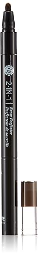 Absolute New York 2-in-1 Brow Perfecter, Dual-Ended Eyebrow Tool, Pencil and Pomade (AEBD02 Dark Brunette) Beauty & Personal Care Absolute New York
