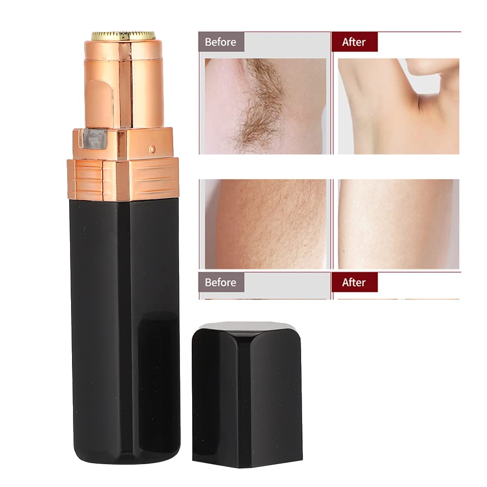 Hair Removal Machine, Compact Cute Lipstick Shape Mini Electric Hair Remover Face Body Hair Removal Machine for Women (Black) Beauty and Personal Care mumisuto