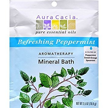 AURA CACIA MNRL BATH,REFRESH PPRMNT, 2.5 OZ Beauty & Personal Care Aura Cacia