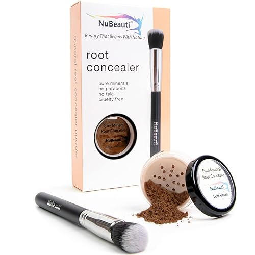 NuBeauti Hair Root Touch Up Powder - Light Auburn - 11 True-to-Nature Root Concealer Shades - Long-lasting, Fragrance Free, Talc & Paraben Free - Beauty & Personal Care NuBeauti