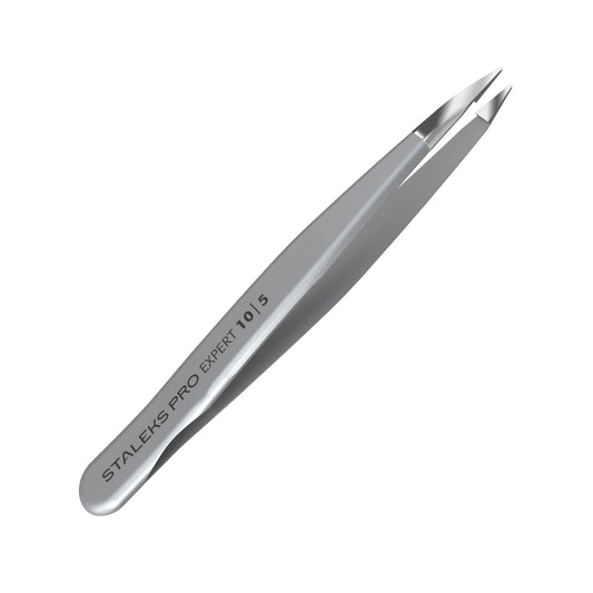 Staleks Pro EXPERT 10 Eyebrow Tweezers Type 5 - Pointed Tips - Stainless Steel - For Ingrown Hair and Spot Eyebrow Correction Beauty and Personal Care STALEKS PRO