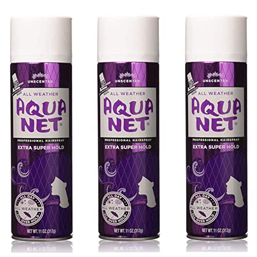 Aqua Net Extra Super Hold Professional Hair Spray Unscented 11 oz (3 Pack) Beauty & Personal Care Aqua Net