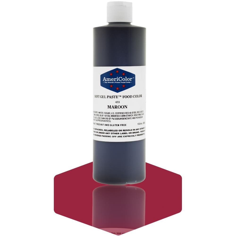 MAROON 13.5 Ounce Soft Gel Paste Food Color Beauty & Personal Care AmeriColor