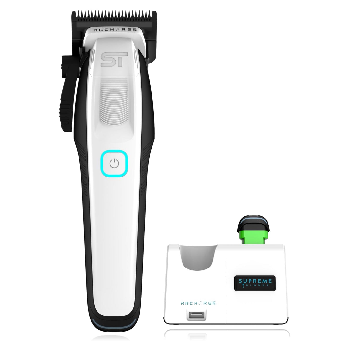 Supreme Trimmer Recharge Clipper - Professional Hair Clipper with 2 Removable Batteries, Brushless Motor, Smart Charge Stand, USB-C Charge & DLC Beauty and Personal Care Supreme Trimmer