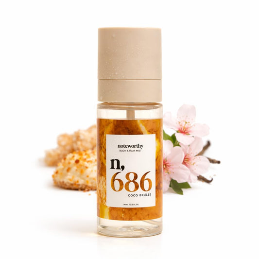 Noteworthy n,686 Coco Brulee Body Mist - Warm Gourmand • Toasted Coconut • Almond Blossom • Vanilla Sugar | Lightweight Fragrance Mist for Hair & Skin Beauty & Personal Care Noteworthy