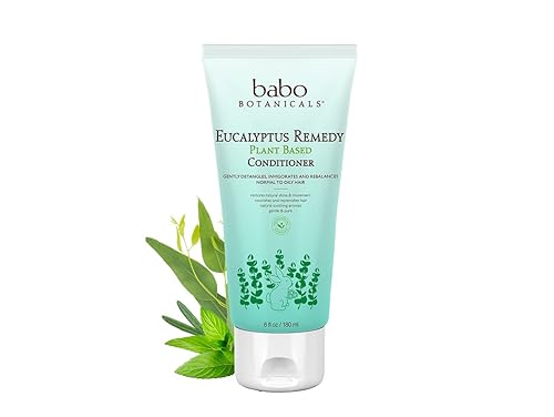 Babo Botanicals Eucalyptus Remedy Conditioner - Invigorating Eucalyptus, Rosemary & Pepermint - For all ages - Rebalancing Conditioner for all hair Beauty & Personal Care Babo Botanicals