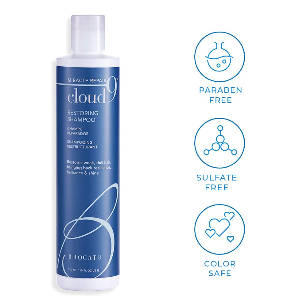 Brocato Cloud 9 Restoring Shampoo, Miracle Repair, 10 Fl Oz