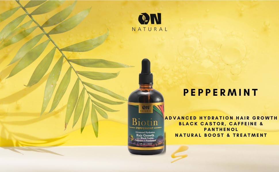 On Natural Jamaican Black Castor Oil [Peppermint] 4 oz