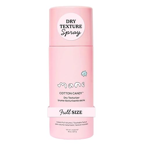 Mane Cotton Candy Dry Texture Spray - Volumizing Spray for Fine Hair - Lightweight Hair Styling Spray with Root Lift & Soft Tousled Texture - Heat Beauty & Personal Care Mane
