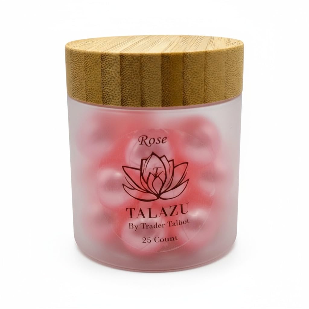 Rose Aromatherapy Bath Beads with Coconut Oil (25 Count) - Moisturizing Bath Pearls for Soft, Silky Skin - Relaxing Spa Experience (Pink Pearl) Beauty and Personal Care TALAZU