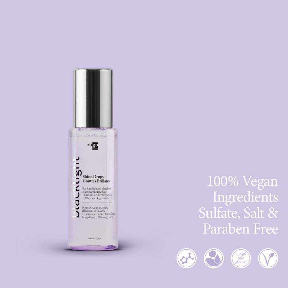 Oligo Professionnel - Blacklight Shine Drops - Weightless hair oil - Anti frizz serum - Argan oil - Nourishing - Paraben Free - Instant shine - 3.4 oz Beauty & Personal Care Oligo Professionnel