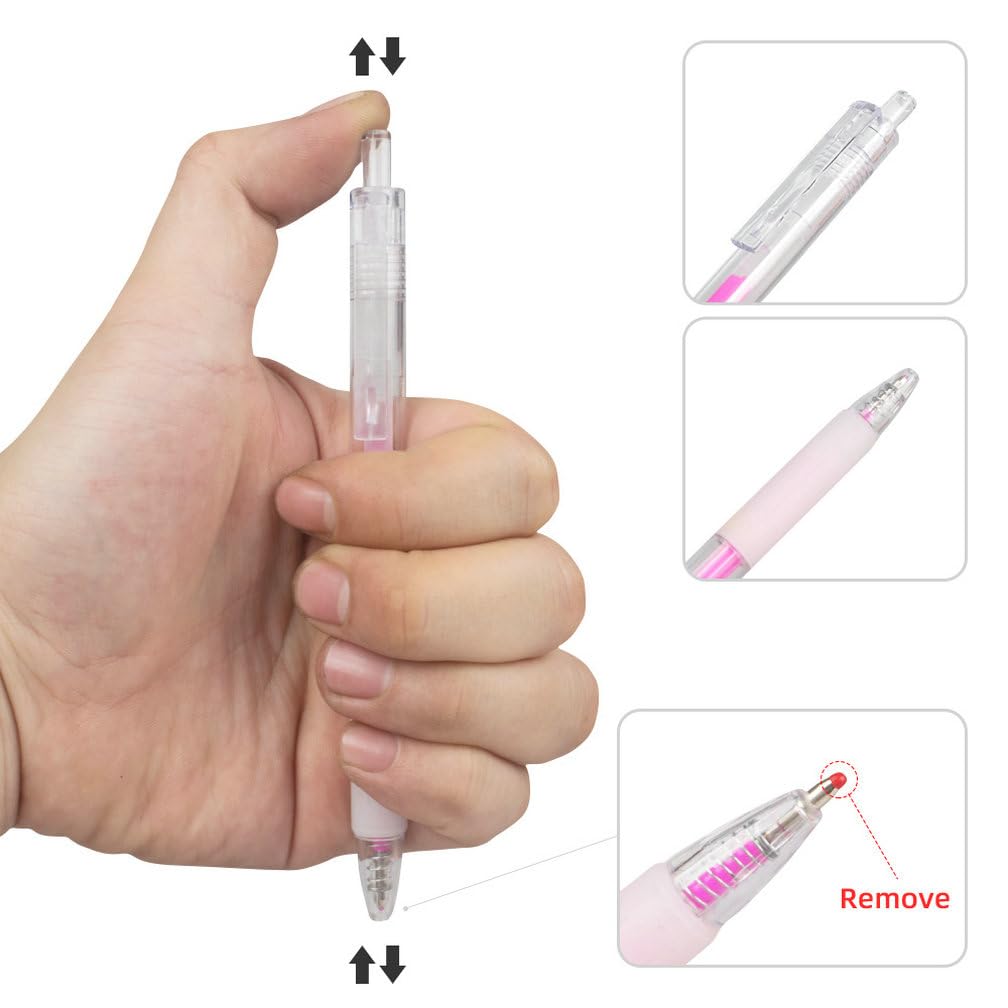 HOTWE Eyebrow Microblading Mapping Pen, Makeup Position Mapping Marker, 2 Marking Pens with 6 Refills (White) Beauty & Personal Care HOTWE