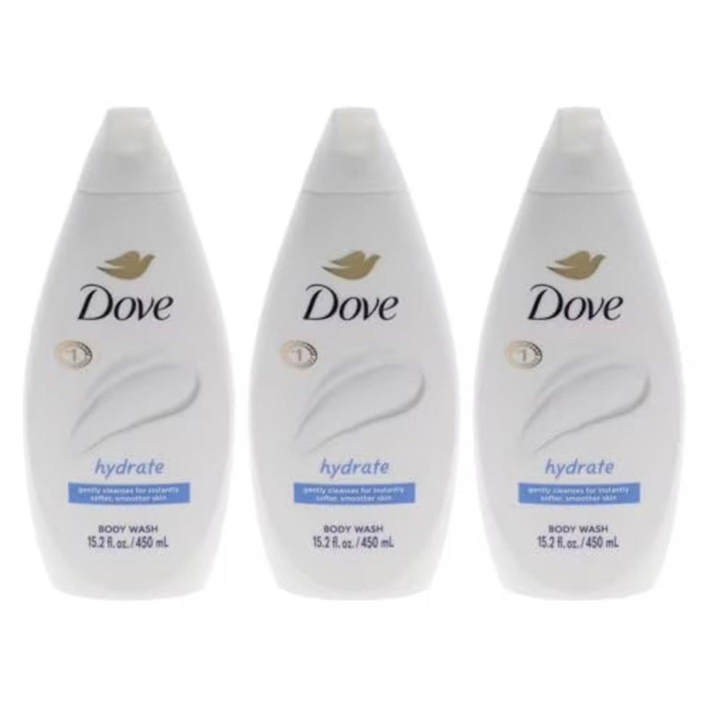 Dove Body Wash - Hydrate for Unisex - 15.2 oz Body Wash (Pack of 3) Beauty & Personal Care Dove